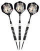 Elkadart Lone Wolf Steel Tip Darts Silver With Black Knurling, 21 Grams