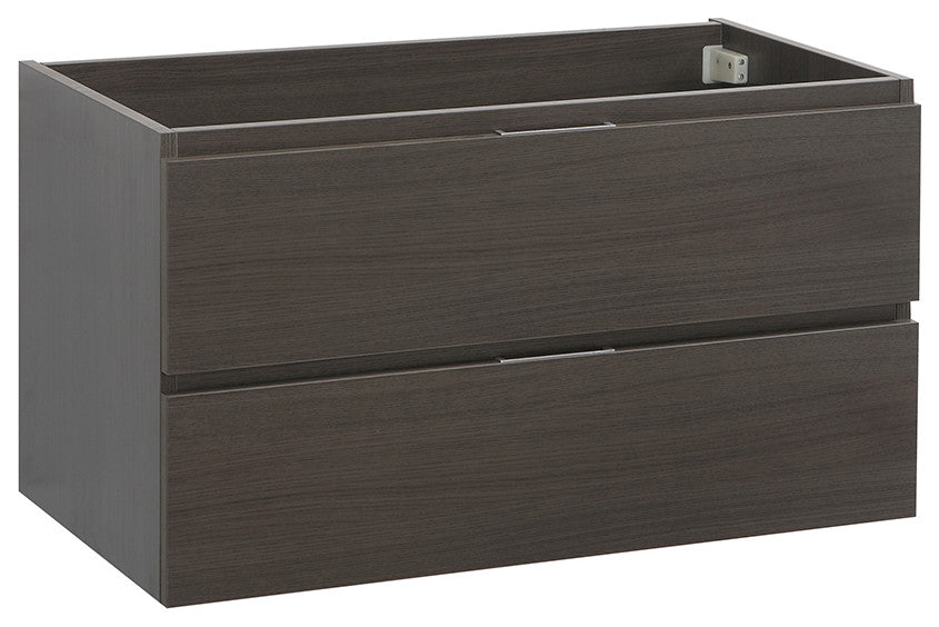 Valencia Wall Hung Bathroom Cabinet, Gray Oak, 36"