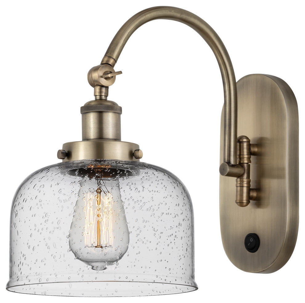 Bell Sconce, Antique Brass, Seedy, Seedy