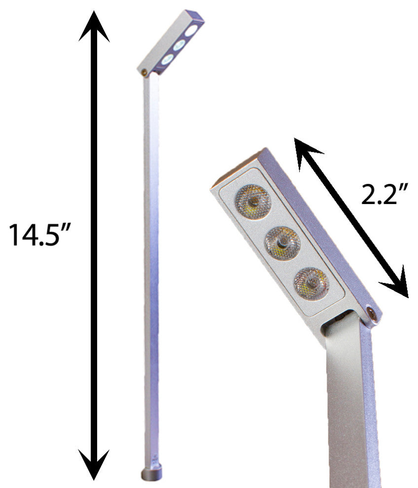 Set Of 2 LED Jewelry Pole Light Model with UL Power Supply, 6000k