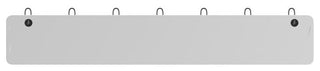 34 Inch Wall Mounted Solid Wood Storage Rack with 7 Hanging Hooks- White