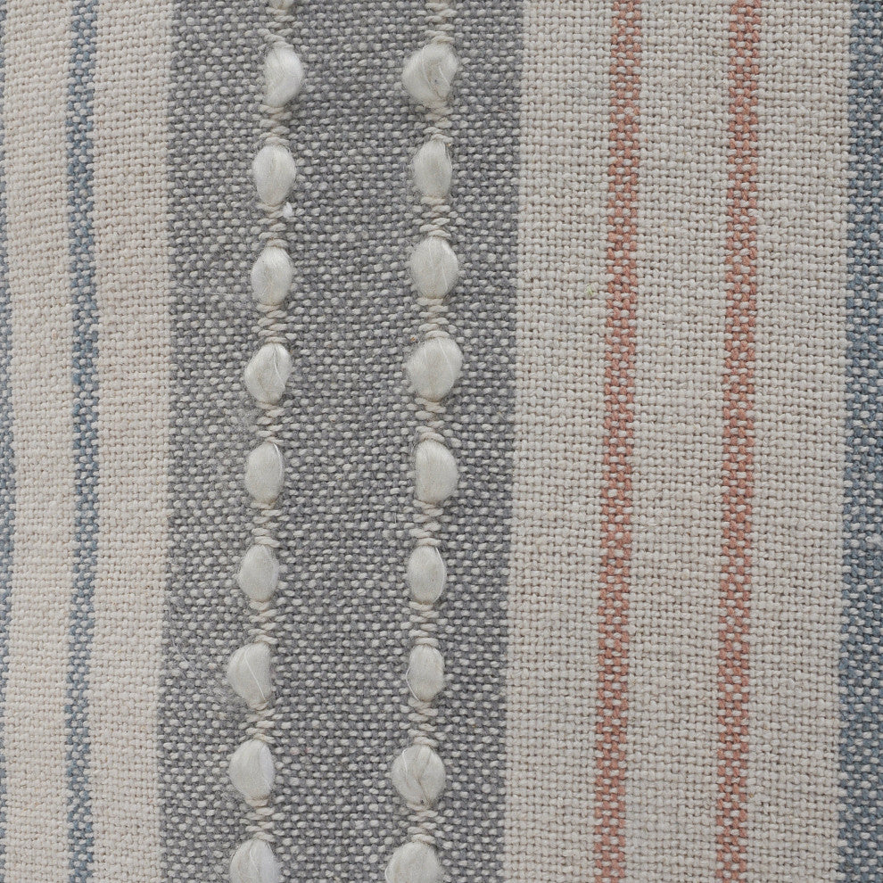 Delicate Textured Striped Throw Pillow