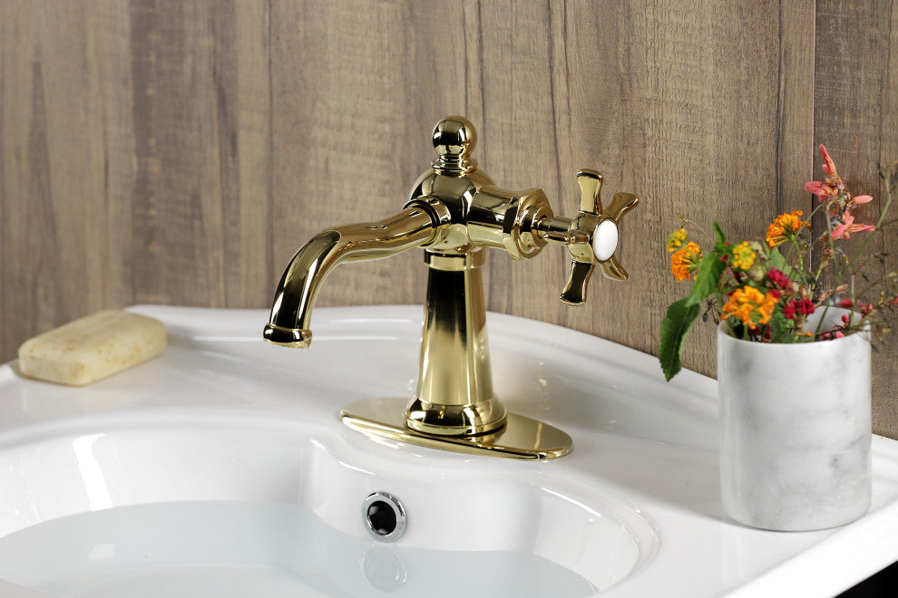 Kingston Brass KSD3542NX Single-Handle Bathroom Faucet, Push Pop-Up