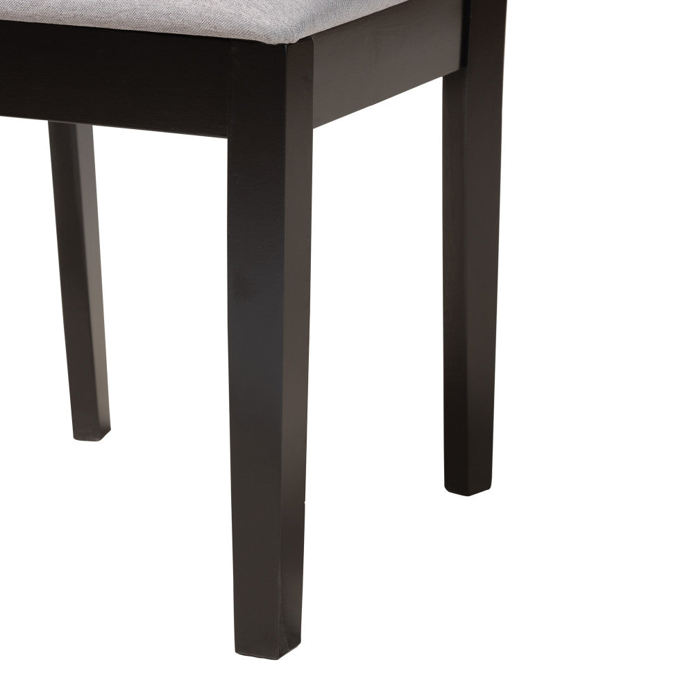 Marsala Modern Collection, Gray/Dark Brown, Dining Chair