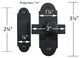 Slide Style Cabinet Latch Black Iron 3 1/4 Inch x 1 1/4 Inch Pack of 3