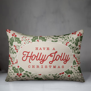 Holly Jolly 8 20x14 Spun Poly Pillow