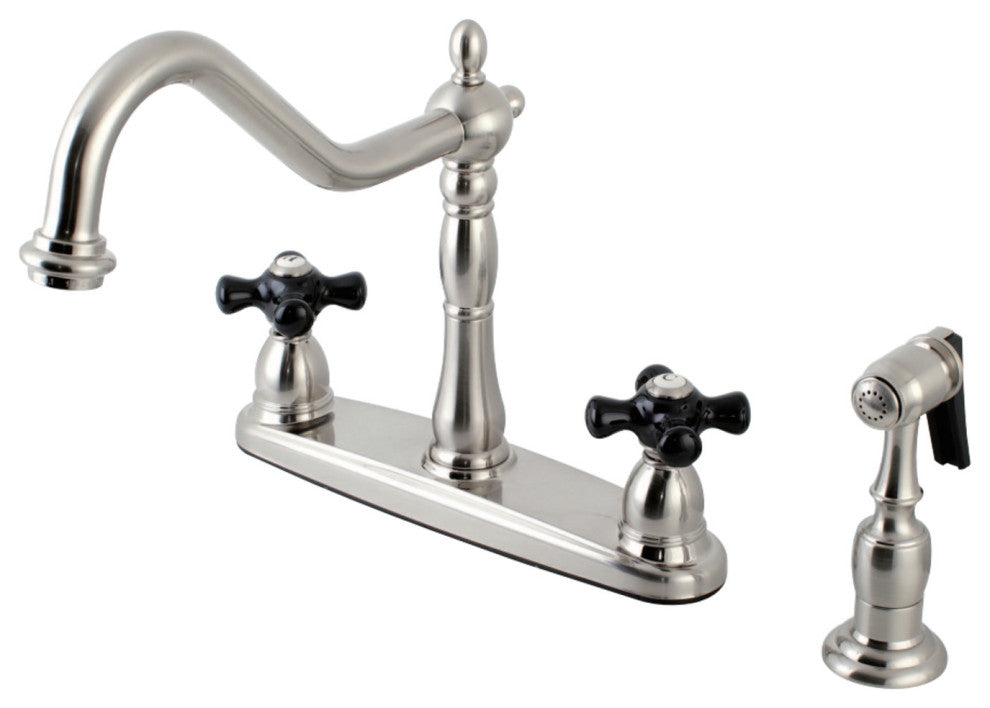 Kingston Brass Centerset Kitchen Faucet, Brushed Nickel