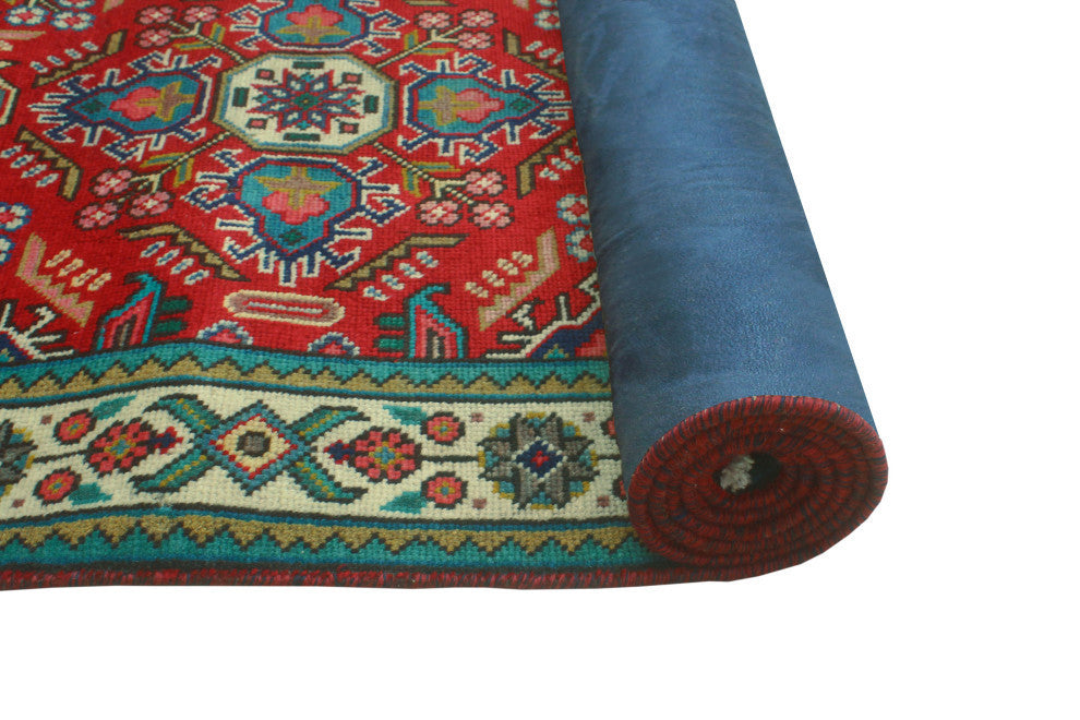 Fine Vintage Distressed Jerel Red/Ivory Runner, 2'8x12'2