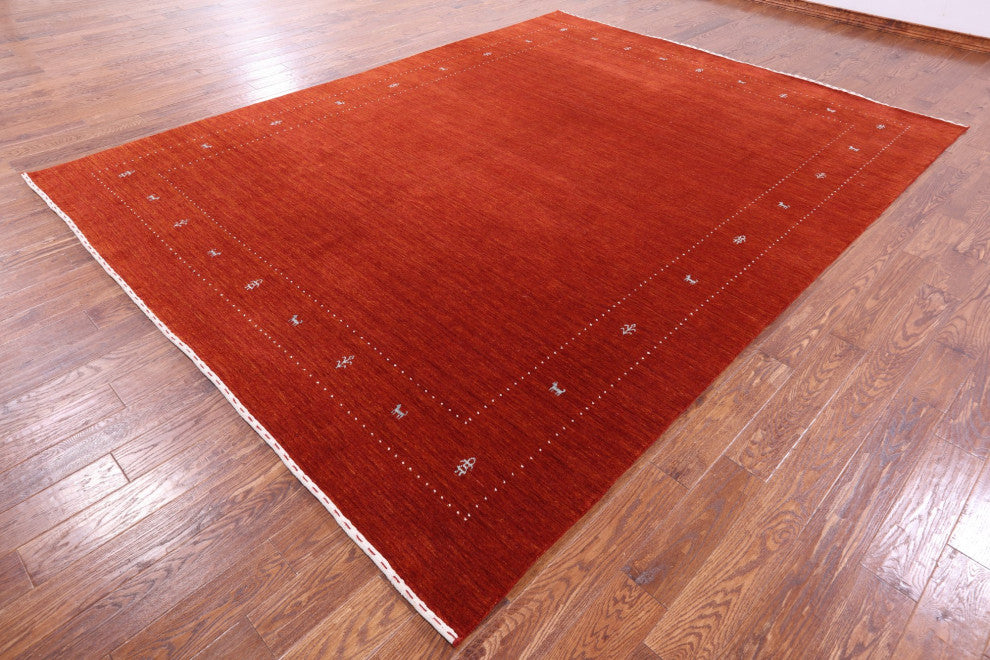 8' 11" X 11' 8" Persian Gabbeh Handmade Wool Rug Q11358