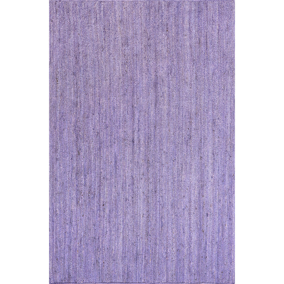 Nuloom Rigo Hand Woven Farmhouse Jute Rug, Purple 6' x 9'