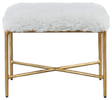 Uttermost Charmed Sheepskin Small Bench