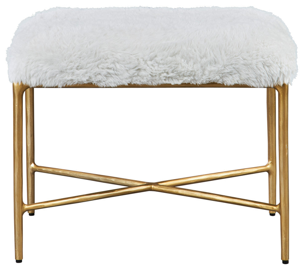 Uttermost Charmed Sheepskin Small Bench