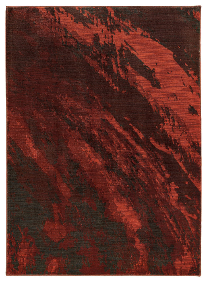 Oriental Weavers Sedona Collection Red/Grey Abstract Indoor Area Rug 6'7"X9'6"