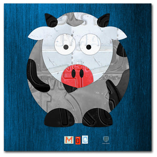 "Moo The Cow" Canvas Art by Design Turnpike
