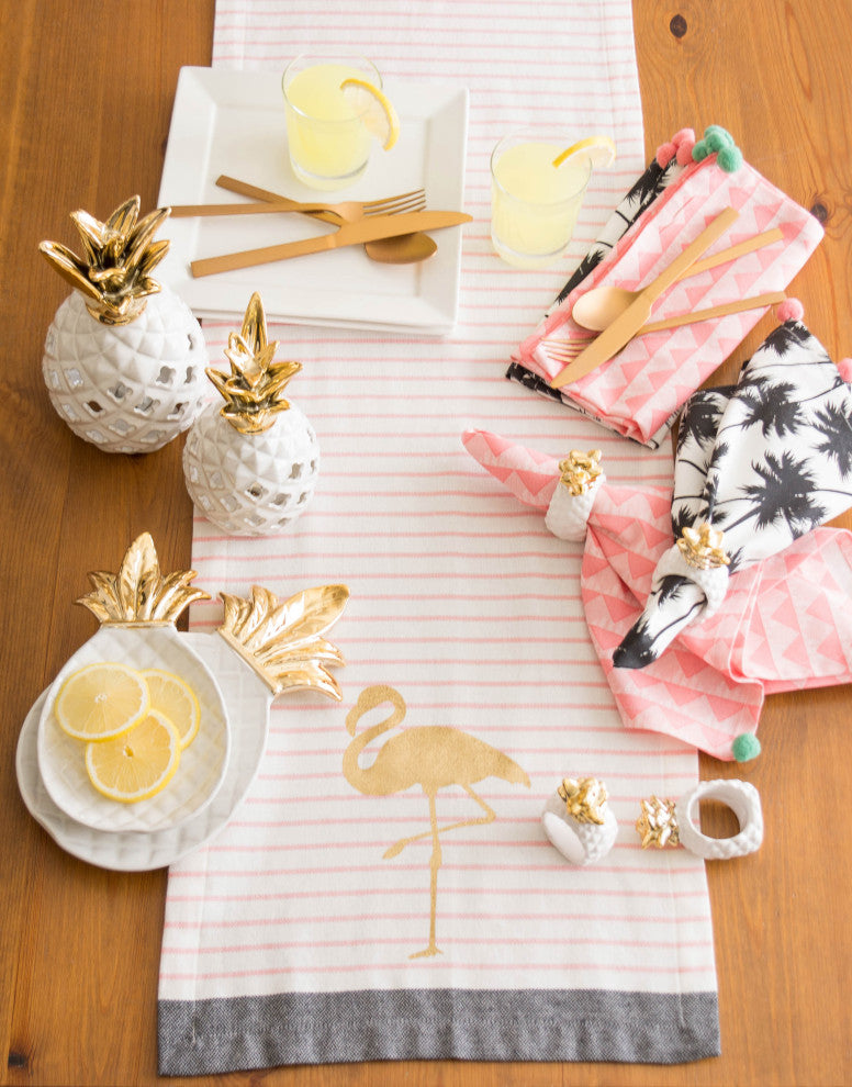 Gold Pineapple Plate Large Set of 2