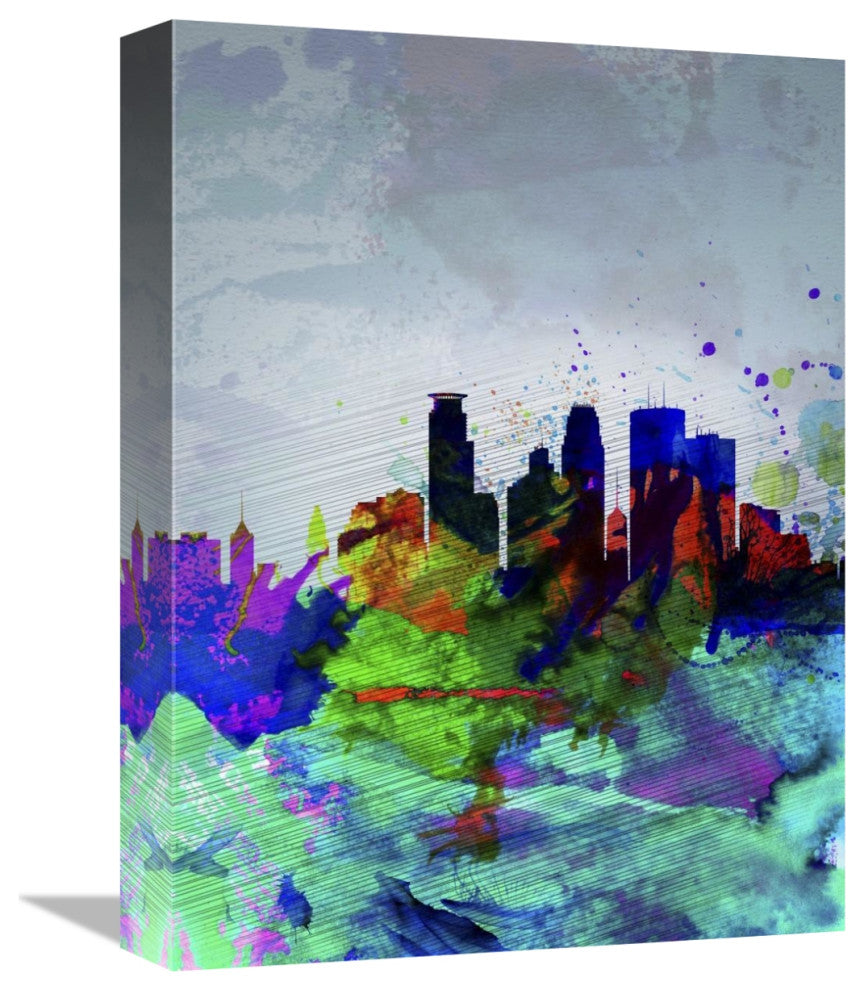 "Minneapolis Watercolor Skyline" Fine Art Print