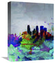 "Minneapolis Watercolor Skyline" Fine Art Print