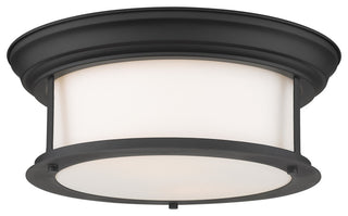Z-Lite 2011F13 Sonna 2 Light 13-1/2"W Flush Mount Drum Ceiling - Matte Black