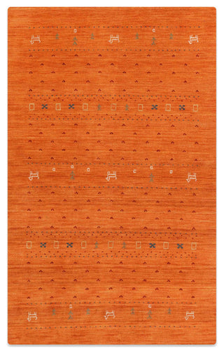 HAND KNOTTED LOOM WOOL ECO-FRIENDLY AREA RUGS- Rectangle, Orange, Contemporary