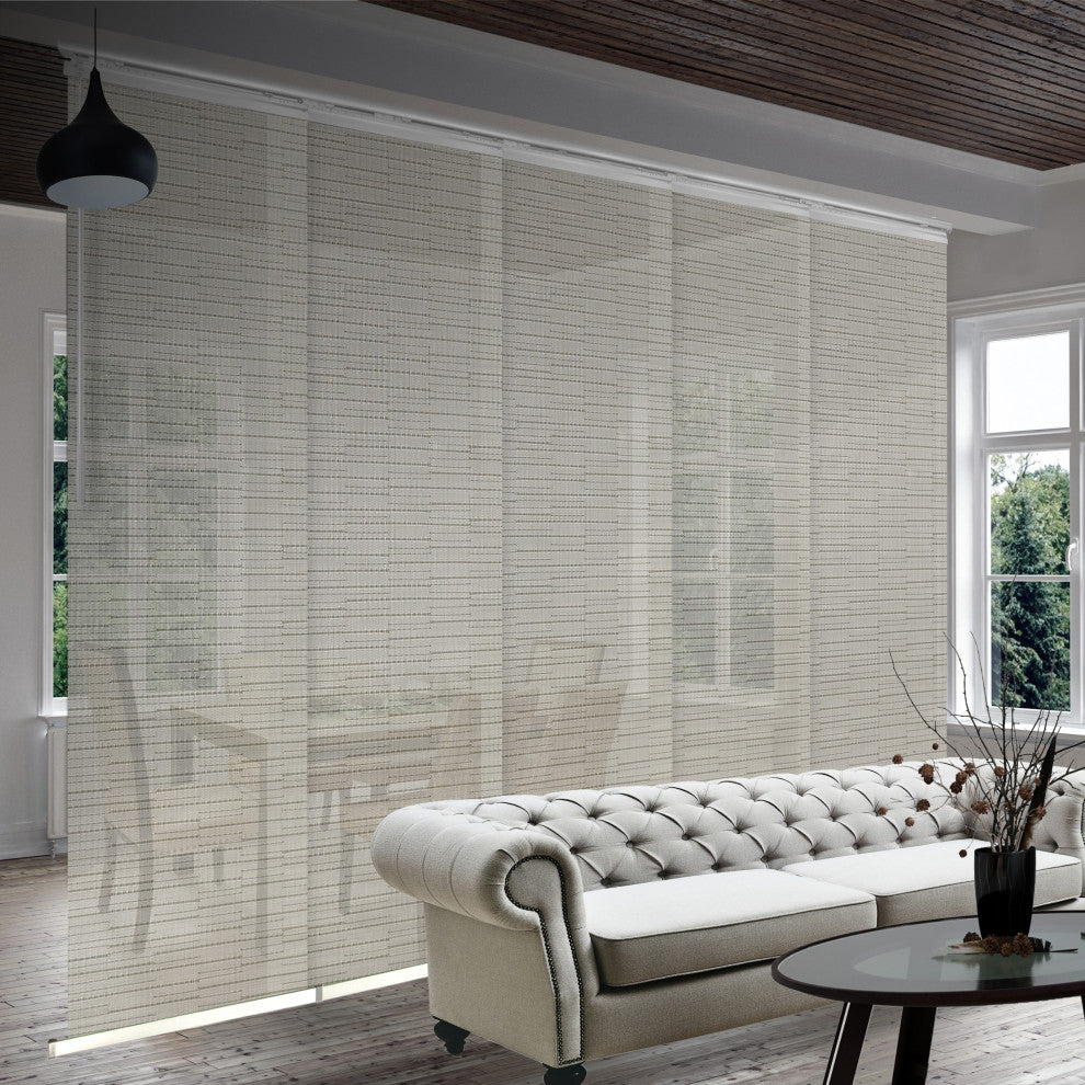 Eliana 5-Panel Track Extendable Vertical Blinds 58-110"W