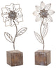 Metal Floral Decor, 2-Piece Set