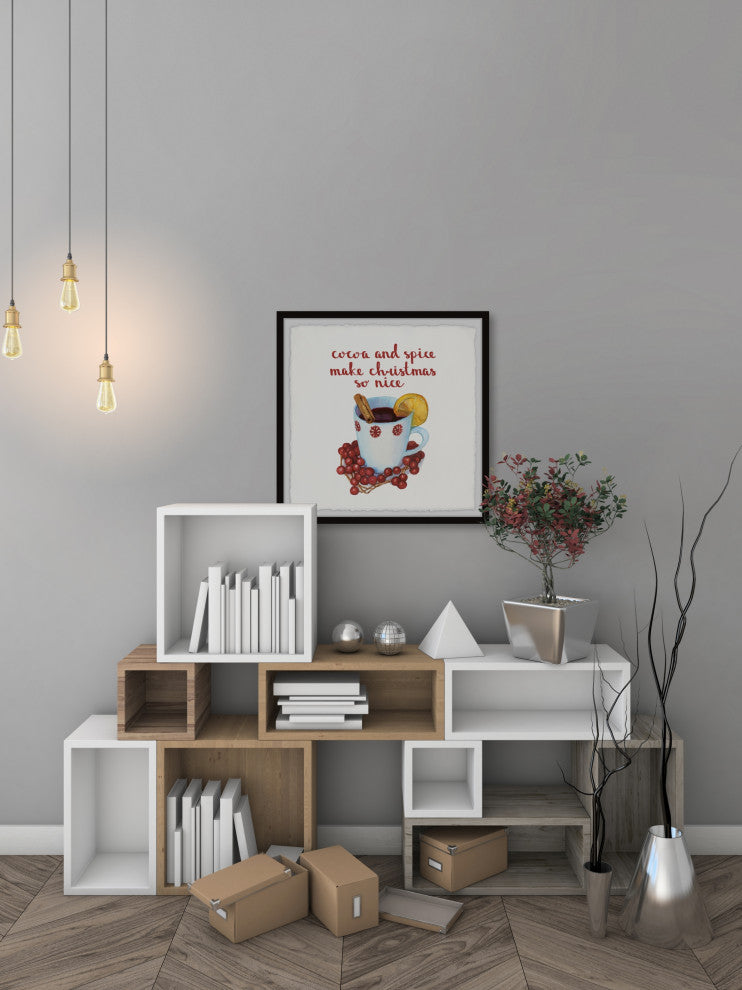 "Christmas Is Nice" Framed Painting Print, 32x32