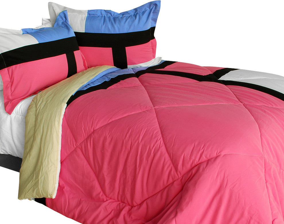 Remember Mackenzie Quilted Patchwork Down Alternative Comforter Set-King
