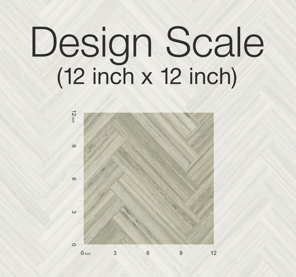 Hermosa Herringbone Brown Peel and Stick Wallpaper