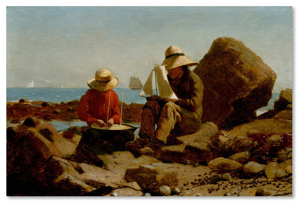 Homer 'The Boat Builders' Canvas Art, 47 x 30
