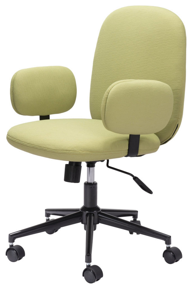 Computer Work Chair, Metal Steel, Olive Green, Black, Home Business Office