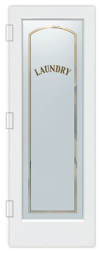 Laundry Door - Classic Arched Capitals - Primed - 32" x 96" - Book/Slab Door