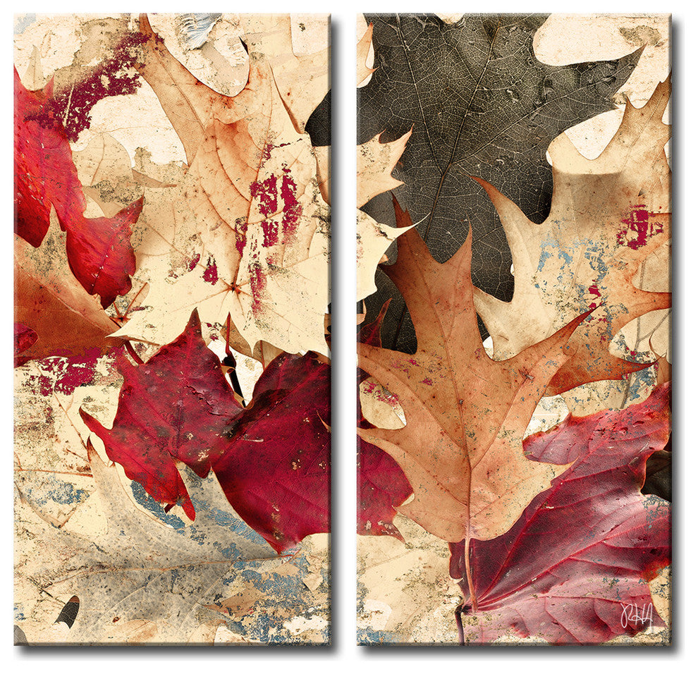 Fall Ink IX, Canvas Wall Art 2-Piece Canvas Art Set, 40"