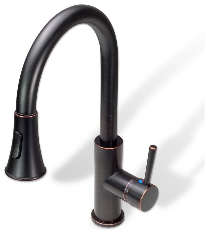 Leon Oil Rubbed Bronze Kitchen Sink Faucet With Pull Down Spout