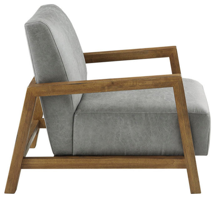 INK+IVY Accent Chair Mid-Century Modern Easton Low Profile Lounge Chair, Grey