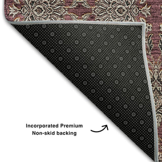 Premium Machine Washable Mayfield AMF702 Merlot 8' x 10' Rug