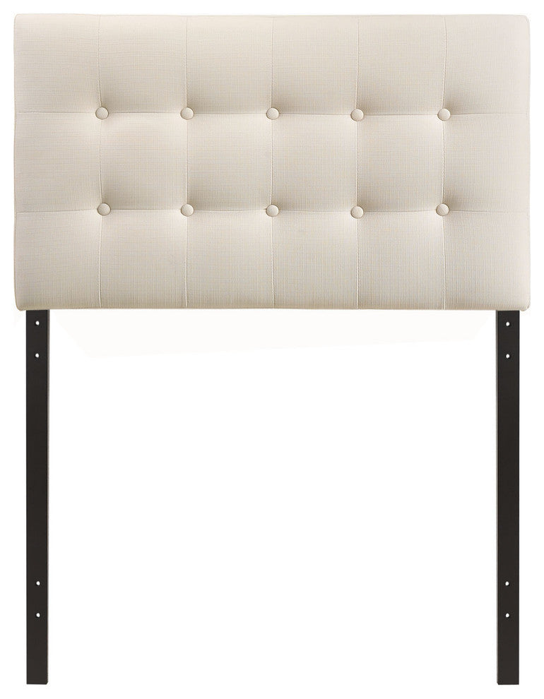 Emily Twin Upholstered Headboard, Ivory