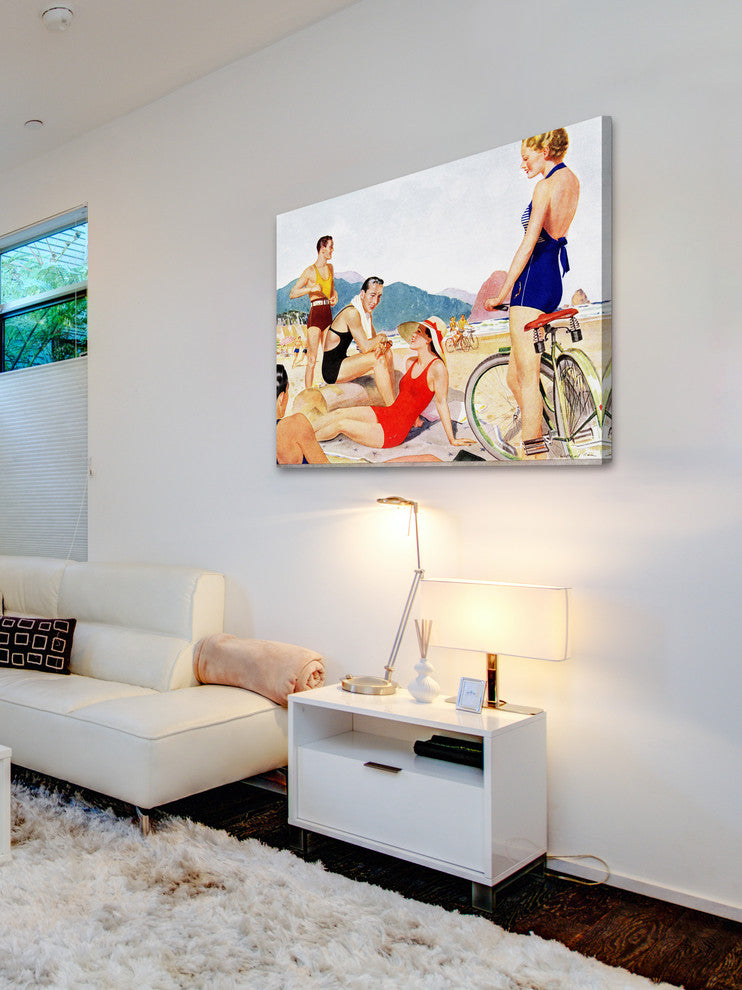 "Beach Pals" Painting Print on Wrapped Canvas