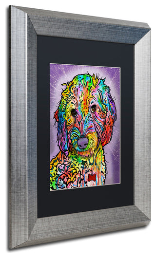 Dean Russo 'Sweet Poodle' Art, Silver Frame, Black Mat, 11x14