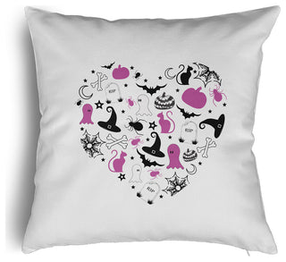 Halloween Heart Accent Pillow With Removable Insert, Orchid, 24"x24"