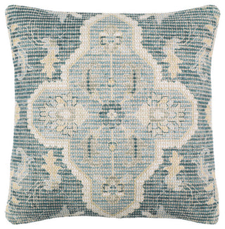 Surya Samsun Pillow Shell With Down Insert 18"H X 18"W - Cream, Teal