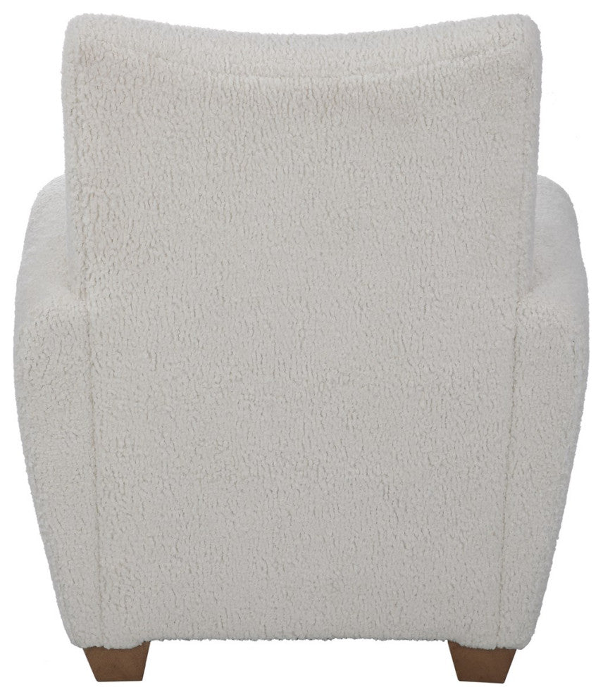Uttermost Teddy White Shearling Accent Chair 23682
