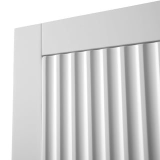 Vanity Art 24" Wall Mounted Bathroom Storage Cabinet, Linear White, Brushed Nickel Handle