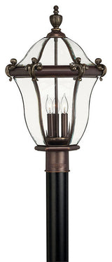 Hinkley 2441CB Large Post Top or Pier Mount Lantern, Dark Bronze
