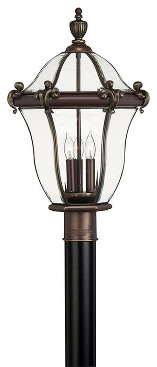 Hinkley 2441CB Large Post Top or Pier Mount Lantern, Dark Bronze
