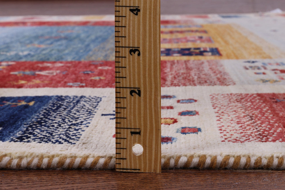 Persian Tribal Gabbeh Handmade Wool Rug 5' 6" X 7' 10" - Q12666