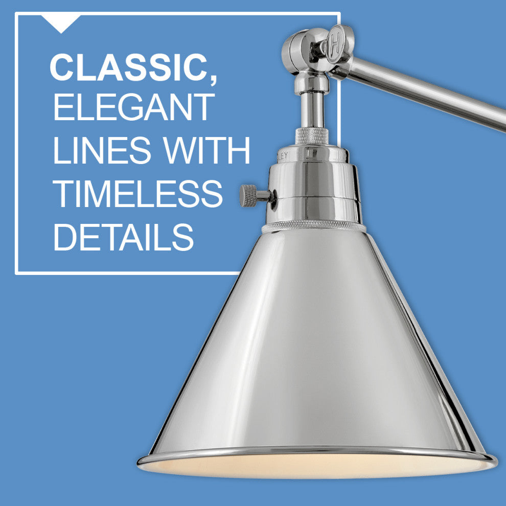 Hinkley Arti 10.25" Small Articulating Single Light Sconce, Heritage Brass