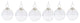 Clear Glass Ball Ornament, Set of 6