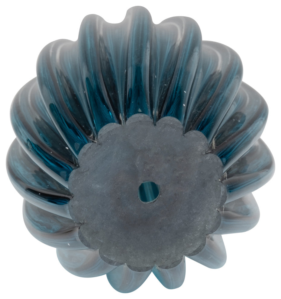 Glass, 15" Paperweight Teal