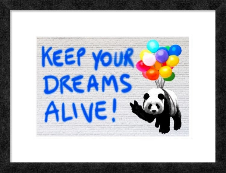 "Keep your dreams alive!" Framed Digital Print by Masterfunk Collective, 26"x20"