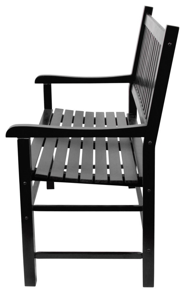 Shine Company Eden Garden Bench, Black